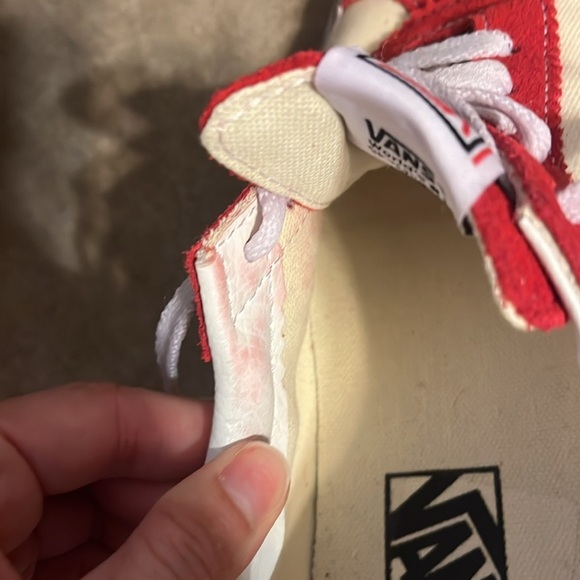 Vans Retro Sport- Suede Racing Red classic white sneakers size 6 - Picture 9 of 13